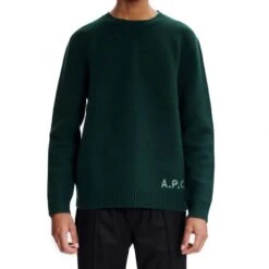 A.P.C. Edward Jumper (Dark Green) -Streetwear Store a p c edward jumper dark green wvbaz h23059 kaf 3