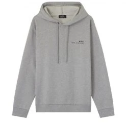 A.P.C. Item Pullover Hooded Sweatshirt (Heather Grey)