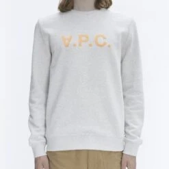 A.P.C. VPC Bicolore Crew Neck Sweatshirt (Ecru) -Streetwear Store a p c vpc bicolore crew neck sweatshirt ecru cofax f27803 tav 0003 3