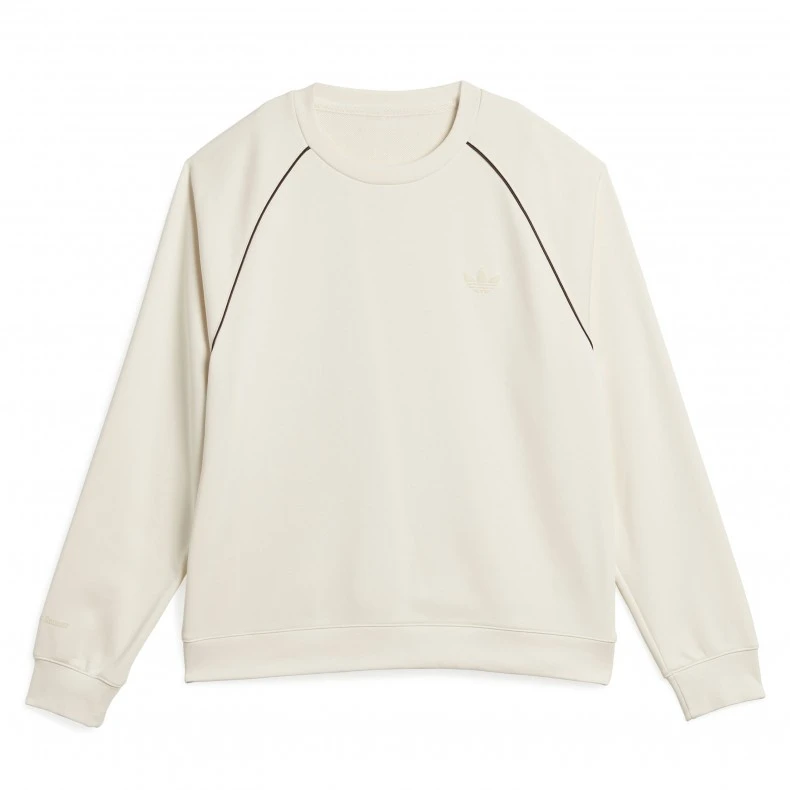 Adidas Originals By Wales Bonner Crew Neck Sweatshirt (Wonder White) 3 Adidas Originals By Wales Bonner Crew Neck Sweatshirt (Wonder White)