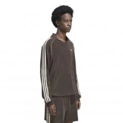 Adidas Originals By Wales Bonner Towel Polo Sweatshirt (Dark Brown) -Streetwear Store adidas originals by wales bonner towel polo sweatshirt dark brown ib3251 0002 2