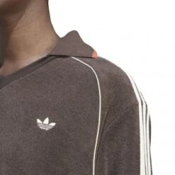 Adidas Originals By Wales Bonner Towel Polo Sweatshirt (Dark Brown) -Streetwear Store adidas originals by wales bonner towel polo sweatshirt dark brown ib3251 0003 3