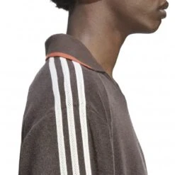 Adidas Originals By Wales Bonner Towel Polo Sweatshirt (Dark Brown) -Streetwear Store adidas originals by wales bonner towel polo sweatshirt dark brown ib3251 0005 5