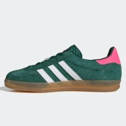 Adidas Originals Gazelle Indoor (Collegiate Green/Footwear White/Lucid Pink) -Streetwear Store adidas originals gazelle indoor collegiate green footwear white lucid pink 0002 2