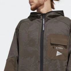 Adidas TERREX X And Wander Fleece Jacket (Shadow Olive) -Streetwear Store adidas terrex x and wander fleece jacket shadow olive hr7140 0003 3