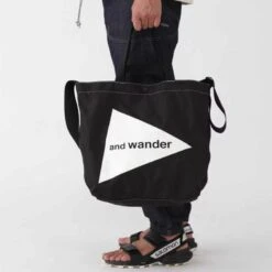 And Wander Cordura Big Logo Tote Bag (Black) -Streetwear Store and wander cordura big logo tote bag black 5743985120 010 0002 2