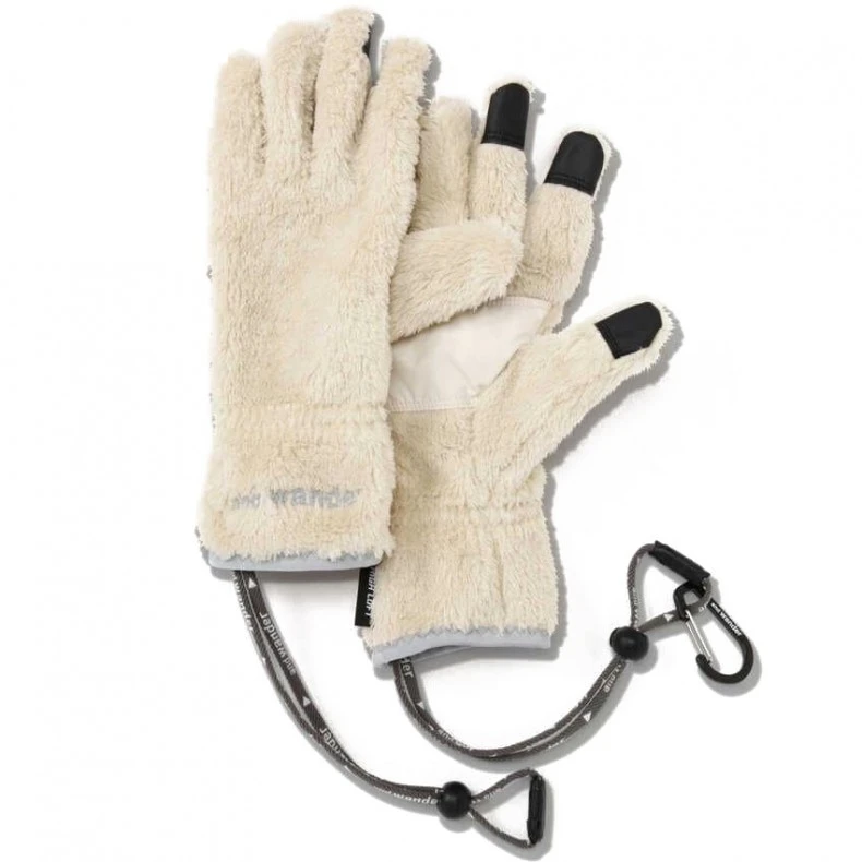 And Wander High Loft Fleece Gloves (Off White) 3 And Wander High Loft Fleece Gloves (Off White)