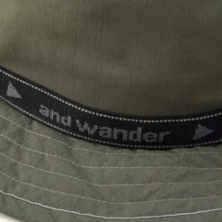 And Wander JQ Tape Bucket Hat (Khaki) -Streetwear Store and wander jq tape bucket hat khaki 5743186128 180 0002 2