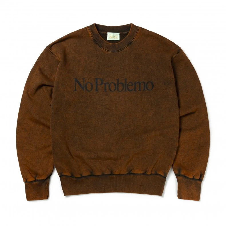 Aries Acid No Problemo Crew Neck Sweatshirt (Pumpkin) 3 Aries Acid No Problemo Crew Neck Sweatshirt (Pumpkin)