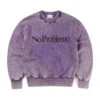 Aries Acid No Problemo Crew Neck Sweatshirt (Purple) -Streetwear Store aries acid no problemo crew neck sweatshirt purple fuar20002 pur 0000 cat
