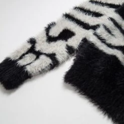 Aries Bodypaint Knit Jumper (Black/Beige) -Streetwear Store aries bodypaint knit jumper black beige fsar20040 5