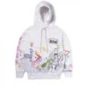 Aries Doodle Pullover Hooded Sweatshirt (White) -Streetwear Store aries doodle pullover hooded sweatshirt white ssar20012 wht cat