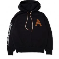 Aries Greek Column Pullover Hooded Sweatshirt (Black)