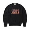Aries J'Adoro Aries Crew Neck Sweatshirt (Black)