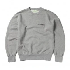 Aries Mini Problemo Crew Neck Sweatshirt (Grey Marl)