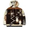 Aries Oversized Ikat Hooded Fleece (Multi)