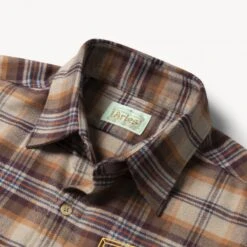 Aries Plaid Flannel Shirt (Brick) -Streetwear Store aries plaid flannel shirt brick fuar40103 brk 0002 2
