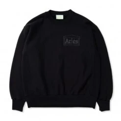 Aries Premium Temple Crew Neck Sweatshirt (Black)