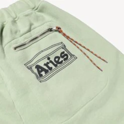 Aries Premium Temple Sweatpant (Pastel Green) -Streetwear Store aries premium temple sweatpant pastel green ftar30000 pgrn 0002 2