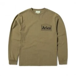 Aries Temple Long Sleeve T-Shirt (Olive)