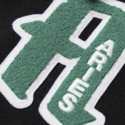 Aries Wool Varsity Jacket (Black) -Streetwear Store aries wool varsity jacket black fuar70201 blk 0003 3