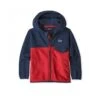 Baby Patagonia Micro D Snap-T Fleece Jacket (Fire W/New Navy)