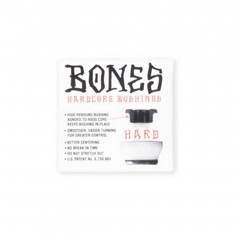 Bones Hardcore Bushings 96A Hard (Black/White) 4 Bones Hardcore Bushings 96A Hard (Black/White) - Image 2