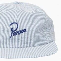 By Parra Classic Logo 6 Panel Cap (White/Blue) -Streetwear Store by parra classic logo 6 panel cap white blue 49345 0002 2