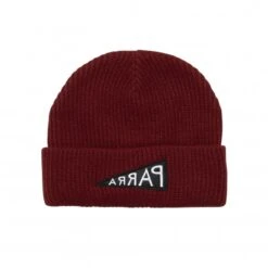 By Parra Mirrored Flag Beanie (Dark Red)