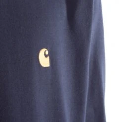 Carhartt Chase Long Sleeve T-Shirt (Dark Navy/Gold) -Streetwear Store carhartt chase long sleeve t shirt dark navy gold 6