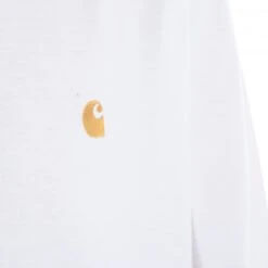 Carhartt Chase Long Sleeve T-Shirt (White/Gold) -Streetwear Store carhartt chase long sleeve t shirt white gold 6