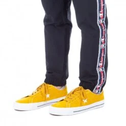 Champion Reverse Weave Jacquard Logo Tape Tracksuit Joggers (Black) -Streetwear Store champion reverse weave jacquard logo tape tracksuit joggers black 4