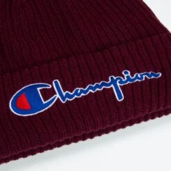 Champion Reverse Weave Script Applique Beanie (Burgundy) -Streetwear Store champion reverse weave script applique beanie burgundy 18