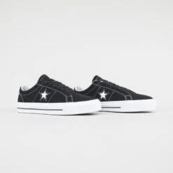 Converse Cons One Star Pro OX (Black/Black/White) -Streetwear Store converse cons one star pro ox black black white 171327c 1