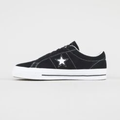 Converse Cons One Star Pro OX (Black/Black/White) -Streetwear Store converse cons one star pro ox black black white 171327c 3