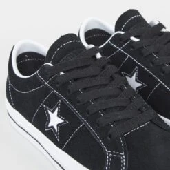 Converse Cons One Star Pro OX (Black/Black/White) -Streetwear Store converse cons one star pro ox black black white 171327c 5