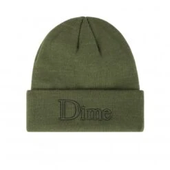 Dime Classic 3D Logo Beanie (Olive Green)