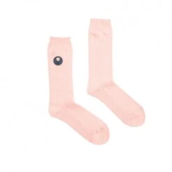 Folk Waffle Socks (Pale Rhubarb)