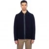 Folk Wool Note Short Jacket (Navy) -Streetwear Store folk wool note short jacket navy f2403w 1