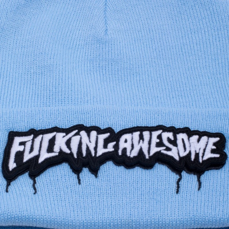 Fucking Awesome Velcro Stamp Beanie (Light Blue) 5 Fucking Awesome Velcro Stamp Beanie (Light Blue) - Image 3