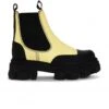 GANNI Cleated Low Chelsea Boot (Pale Banana) -Streetwear Store ganni cleated low chelsea boot pale banana s1926 321 0000 cat