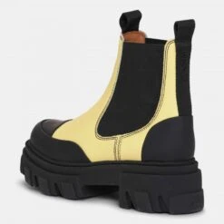 GANNI Cleated Low Chelsea Boot (Pale Banana) -Streetwear Store ganni cleated low chelsea boot pale banana s1926 321 0002 2