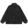 GANNI Drop Shoulder Half Placket Jacket (Black Boucle Wool) 2 GANNI Drop Shoulder Half Placket Jacket (Black Boucle Wool) -Streetwear Store ganni drop shoulder half placket jacket black boucle wool f6533 099 0000 cat