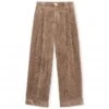 GANNI Loose Fit Mid Waist Pleated Pants (Fossil)