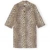 GANNI Printed Canvas Coat (Leopard Almond Milk) -Streetwear Store ganni printed canvas coat leopard almond milk f7848 859 0000 cat