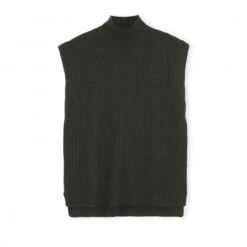 GANNI Recycled Wool Vest (Dark Green)