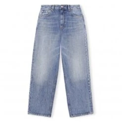 GANNI Rigid Denim Misy Cropped (Mid Blue Vintage)