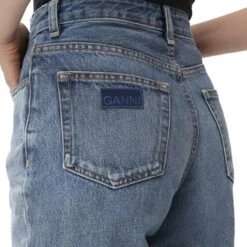 GANNI Rigid Denim Misy Cropped (Mid Blue Vintage) -Streetwear Store ganni rigid denim misy cropped mid blue vintage j1137 567 0003 3