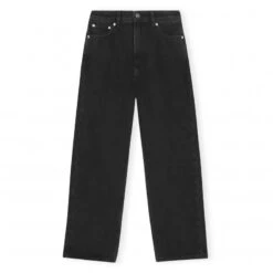 GANNI Rigid Denim Misy Cropped (Washed Black/Black)