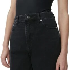 GANNI Rigid Denim Stary (Washed Black/Black) -Streetwear Store ganni rigid denim stary washed black black f6625 006 0002 2